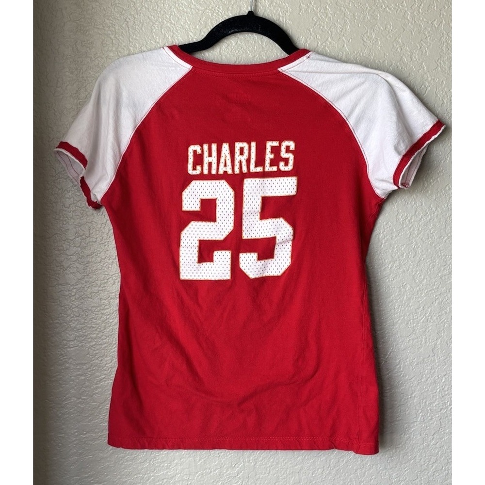 Kansas City Chiefs Women's Medium V-Neck T-Shirt NFL Team Apparel Red